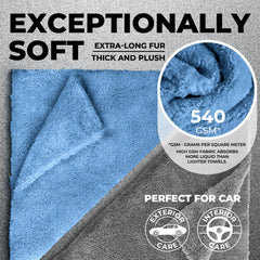 Mighty Cleaner edgeless microfiber towel ideal for detailing and polishing surfaces.