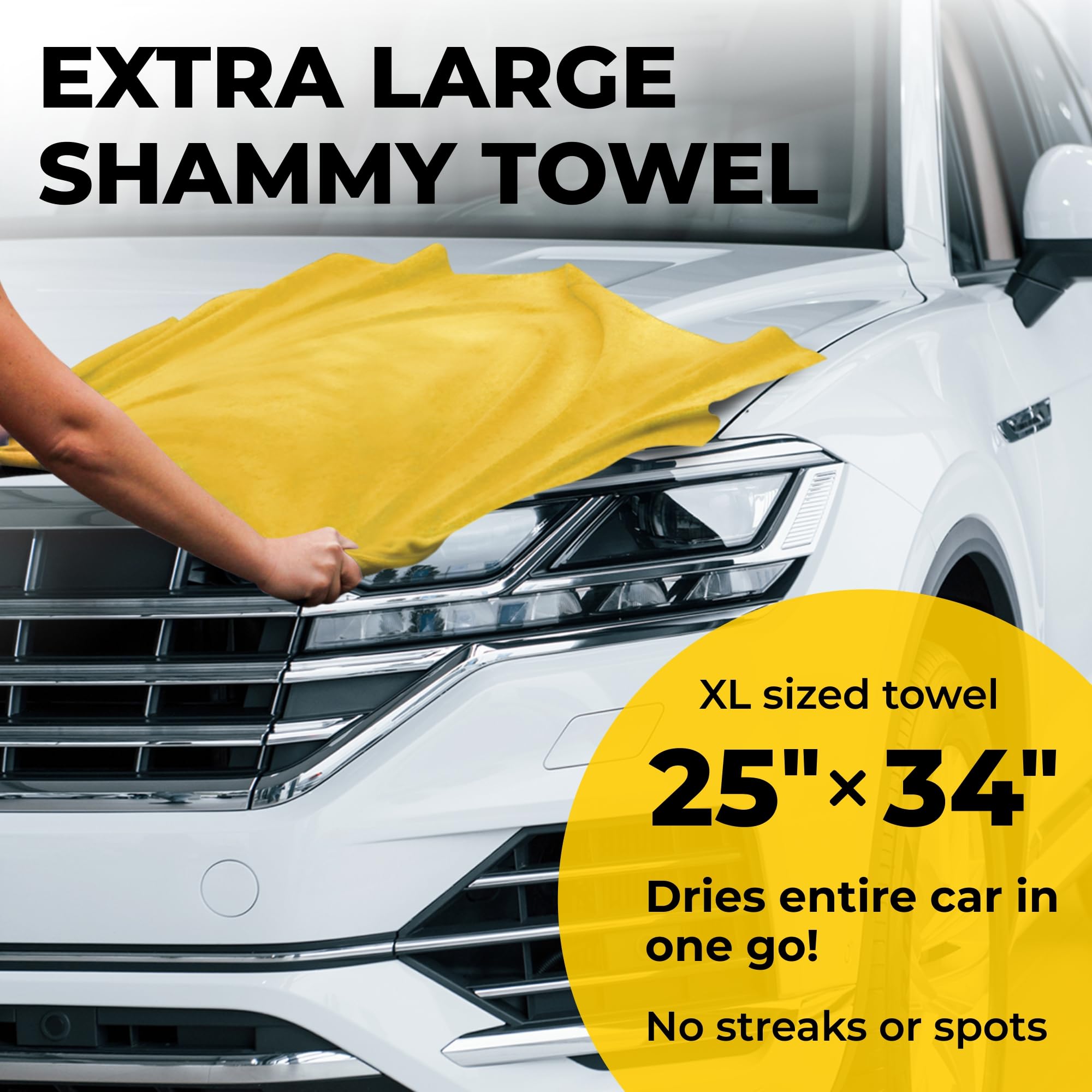 Mighty Cleaner Premium XL Shammy car drying 3: scratch-free finish protection for painted surfaces