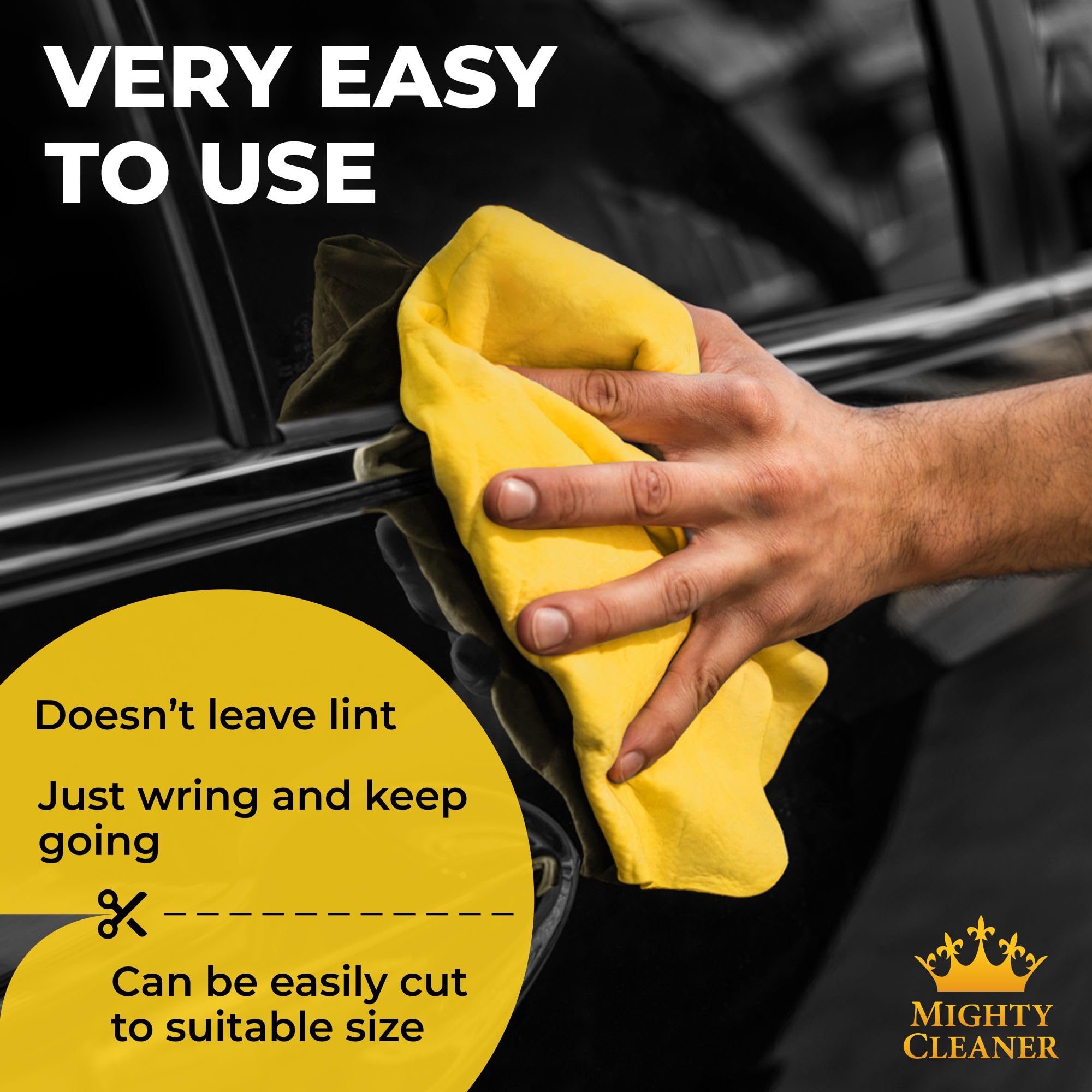 Mighty Cleaner Premium XL Shammy large-vehicle 1: ideal for trucks, boats, and SUVs