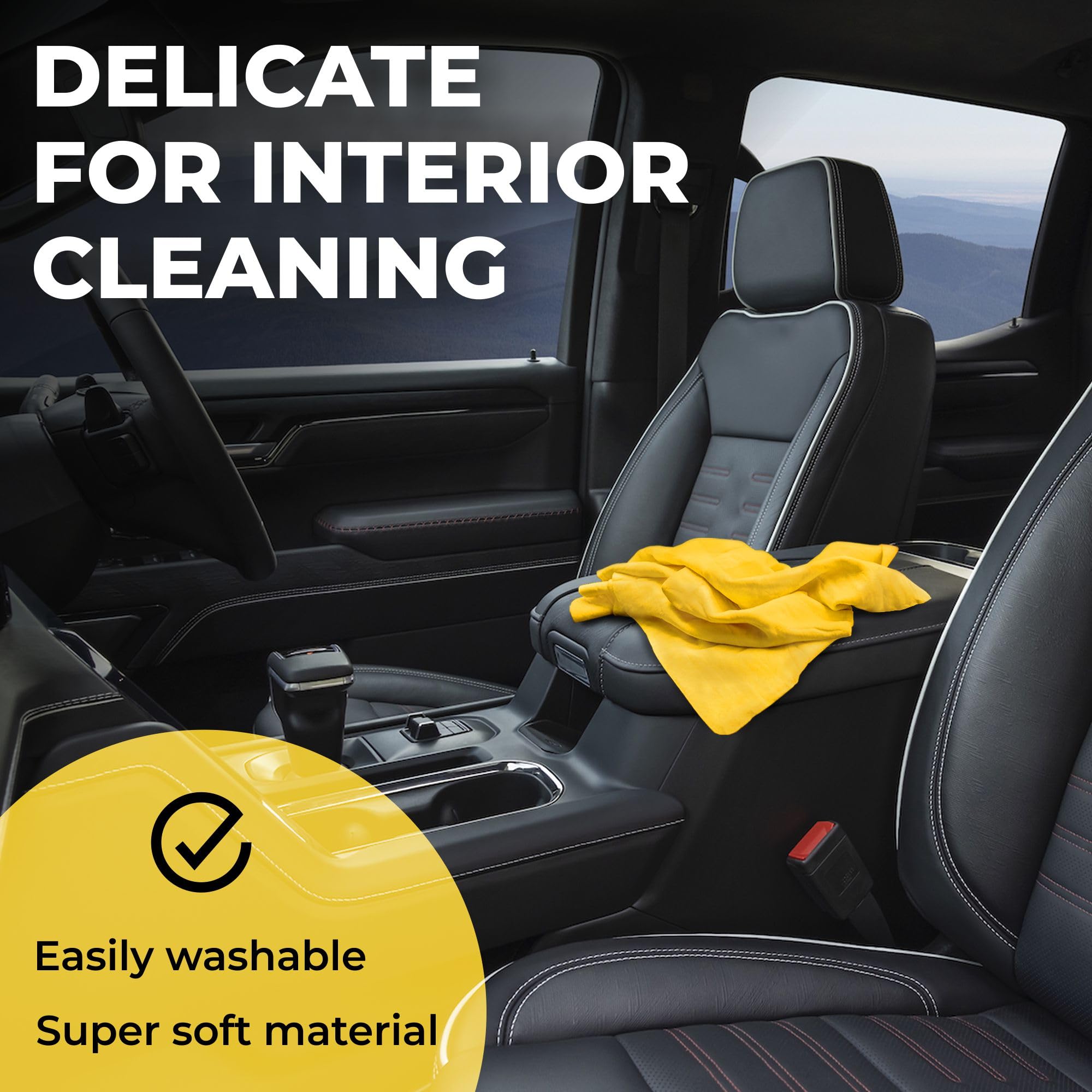 Mighty Cleaner Premium XL Shammy scratch-free finish 1: protects surfaces during drying