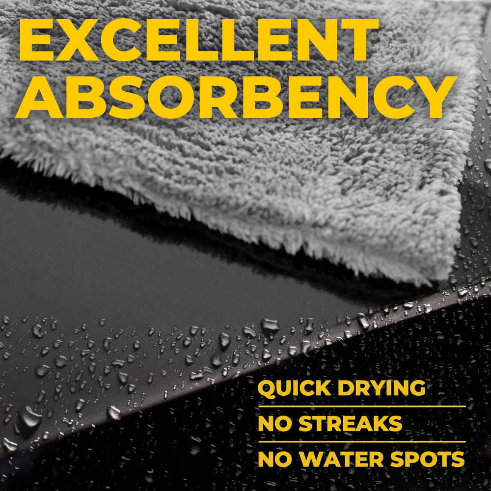 Mighty Cleaner scratch-free car towel used for waxing and residue removal.