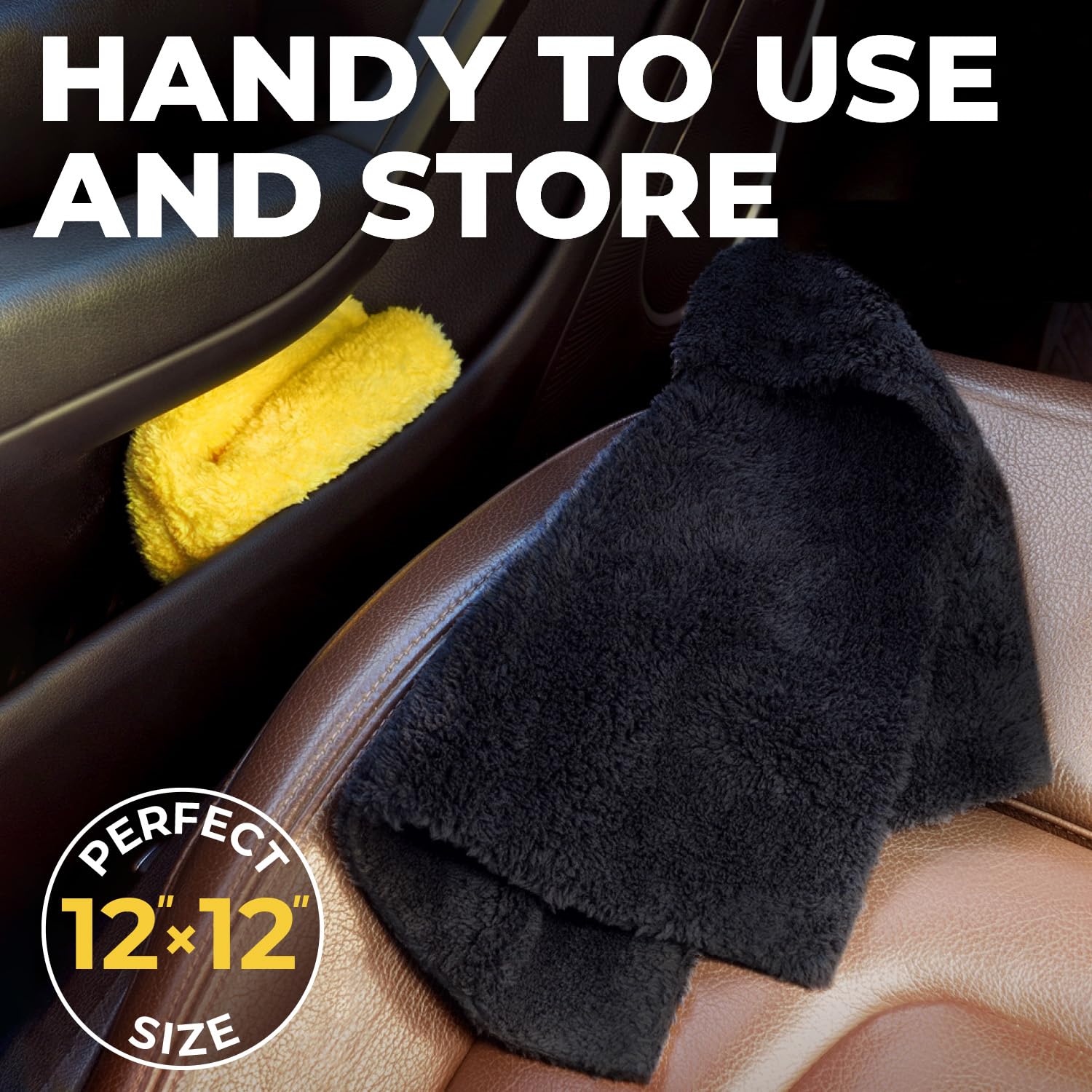 Mighty Cleaner six-pack microfiber car cleaning towels for multiple spaces