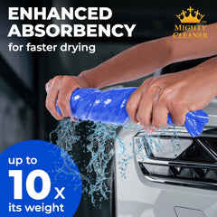 Mighty Cleaner two-pack plus free shammy towel saves time and keeps a spare handy.