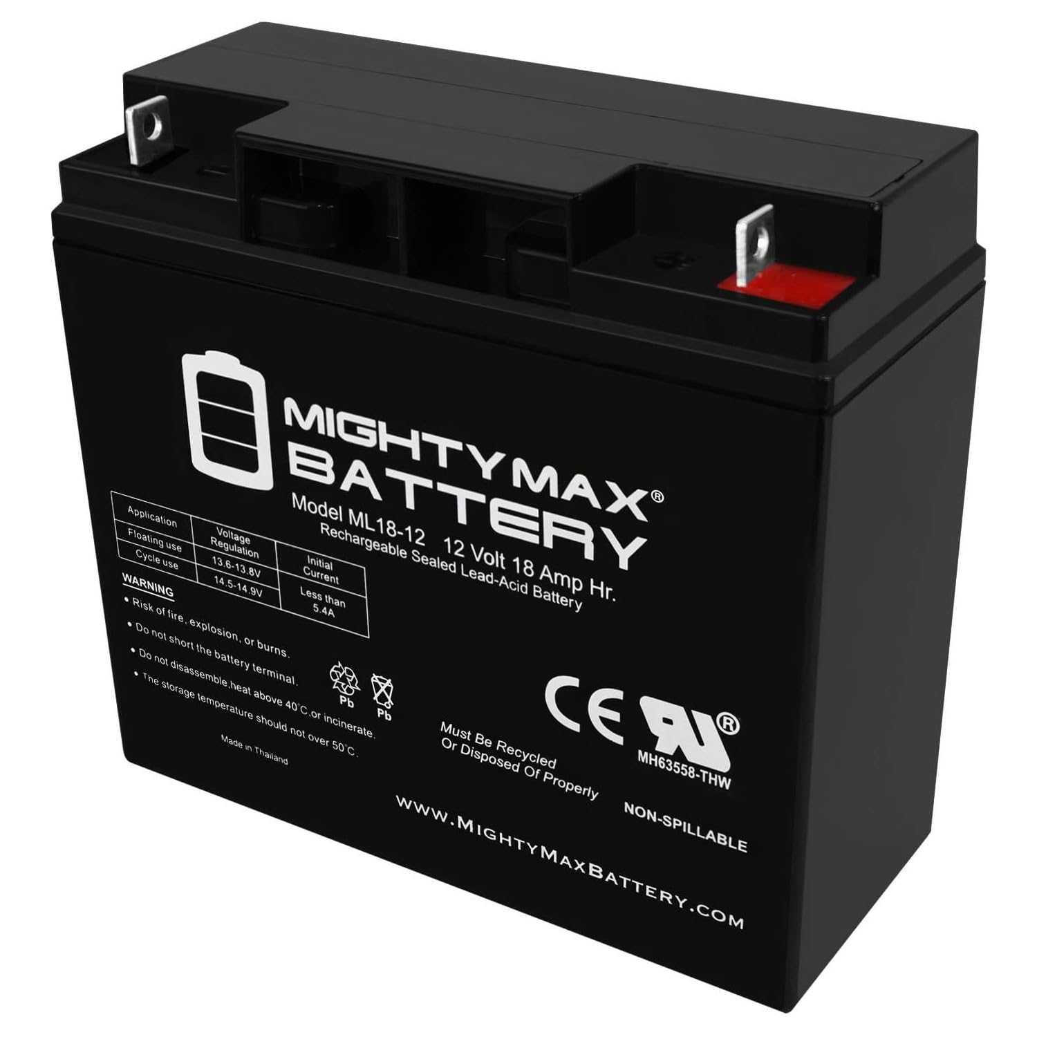 Mighty Max Battery 12V 18Ah SLA battery powering DR field mower with reliable starting.