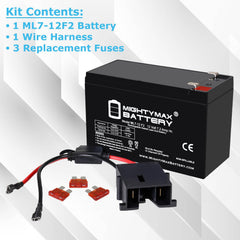 Mighty Max Battery harness and wiring for easy plug-and-play setup.