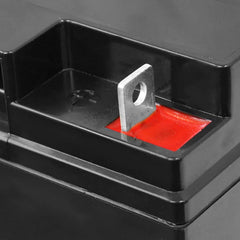 Nut and bolt terminal example on Mighty Max Battery for mounting clarity.