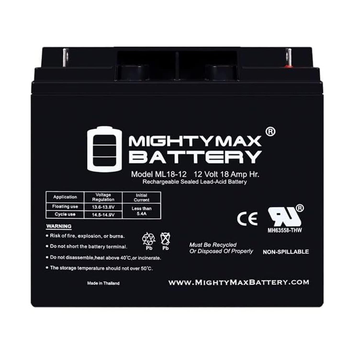 One-year warranty and support for Mighty Max Battery.