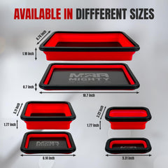 Mighty Red Ant collapsible tray folded flat for compact tool box storage