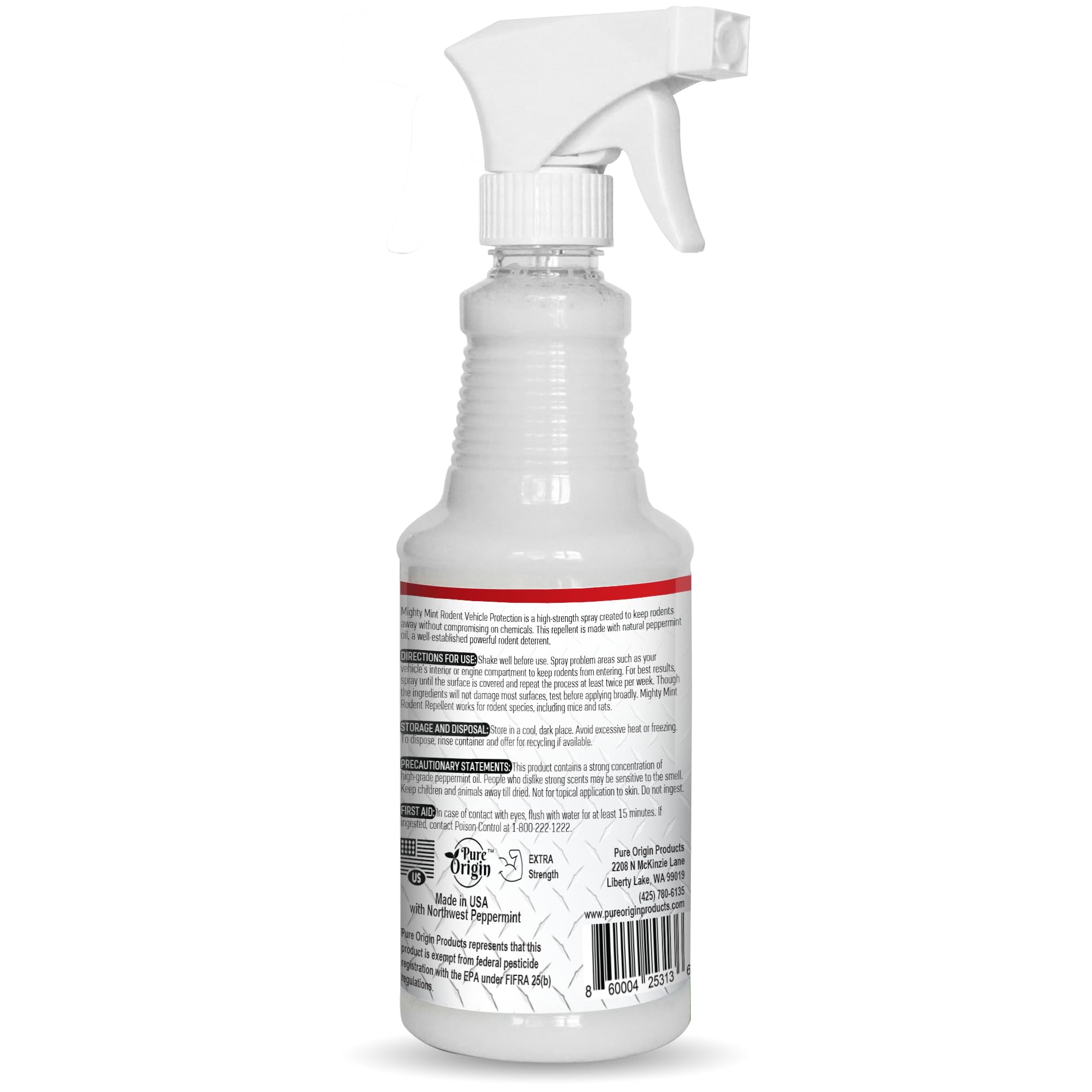 Mighty Mint storage area application deterring rodents in vehicles
