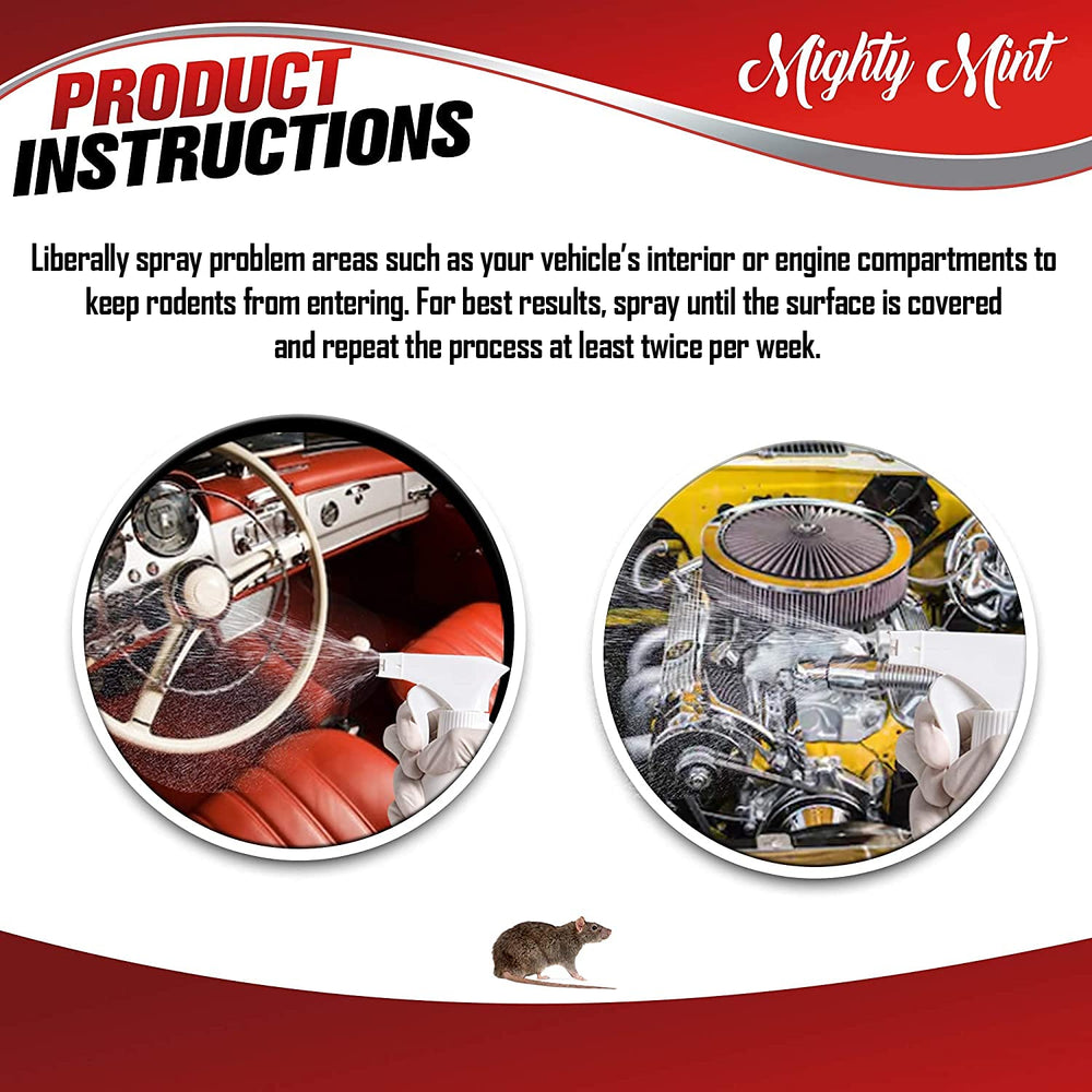 Mighty Mint scent for trucks and cargo areas deter rodents