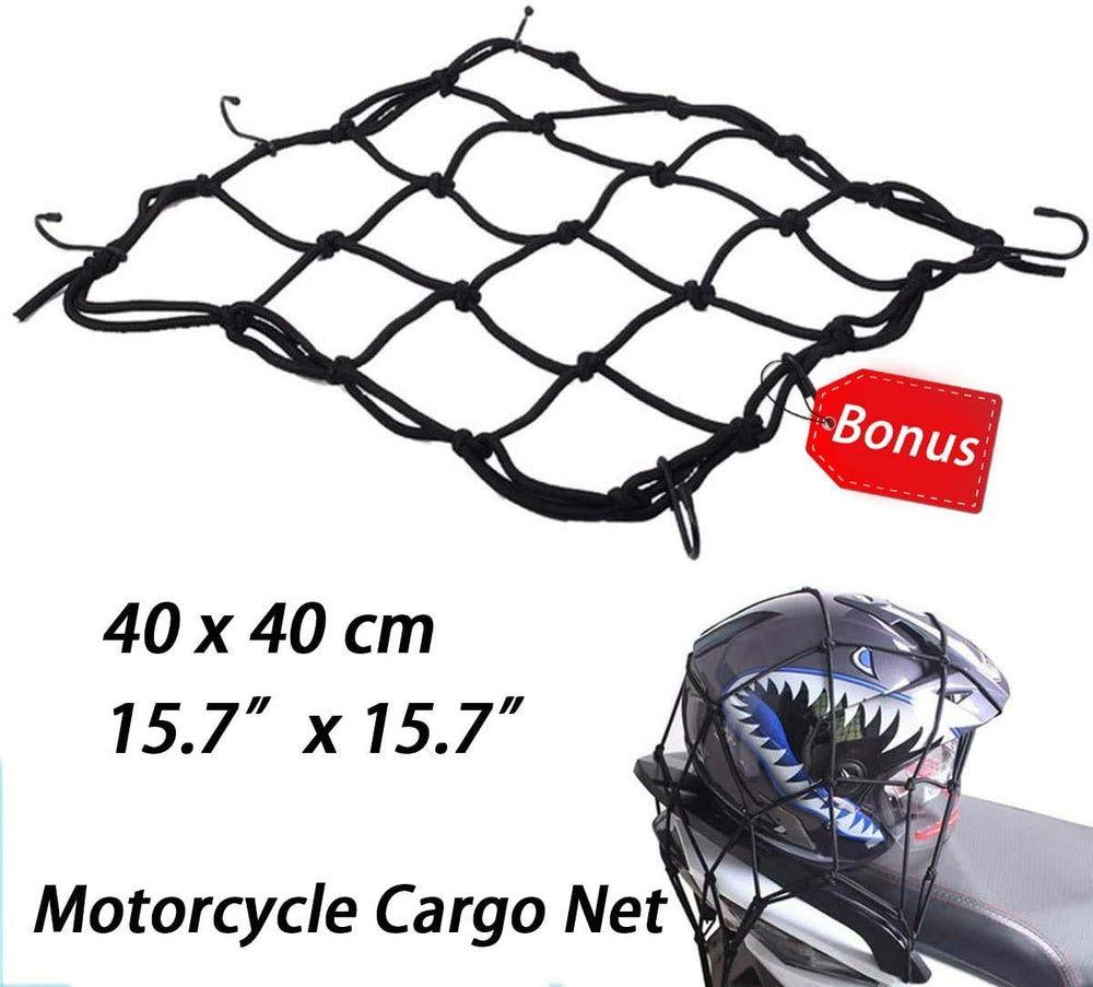 MIHUNTER tail bag used as helmet storage on the bike