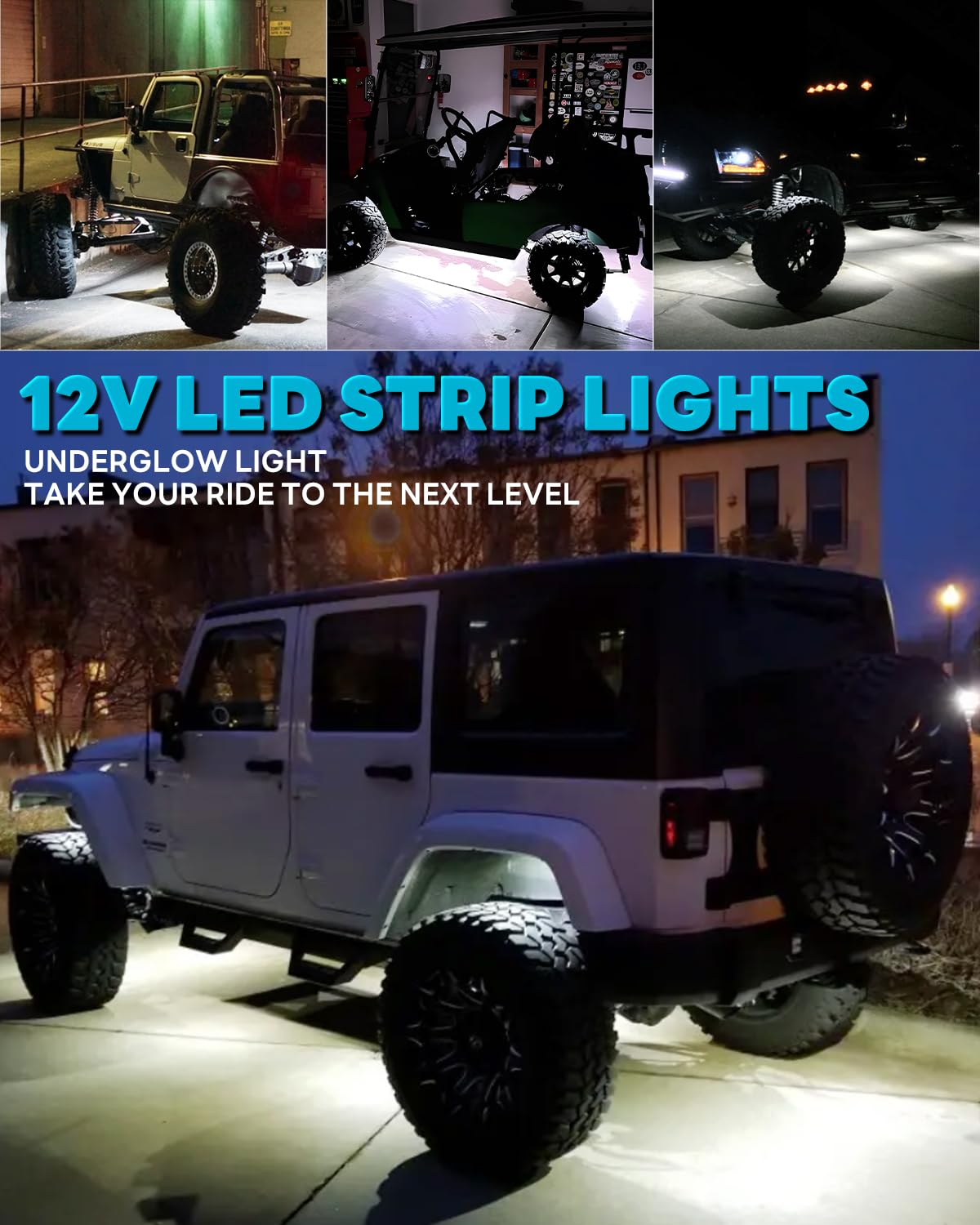 Miisiya 4-pack 24-inch LED strips enable easy setup and consistent lighting