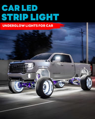 Miisiya 12V LED strip underbody glow for cars, bikes, and boats