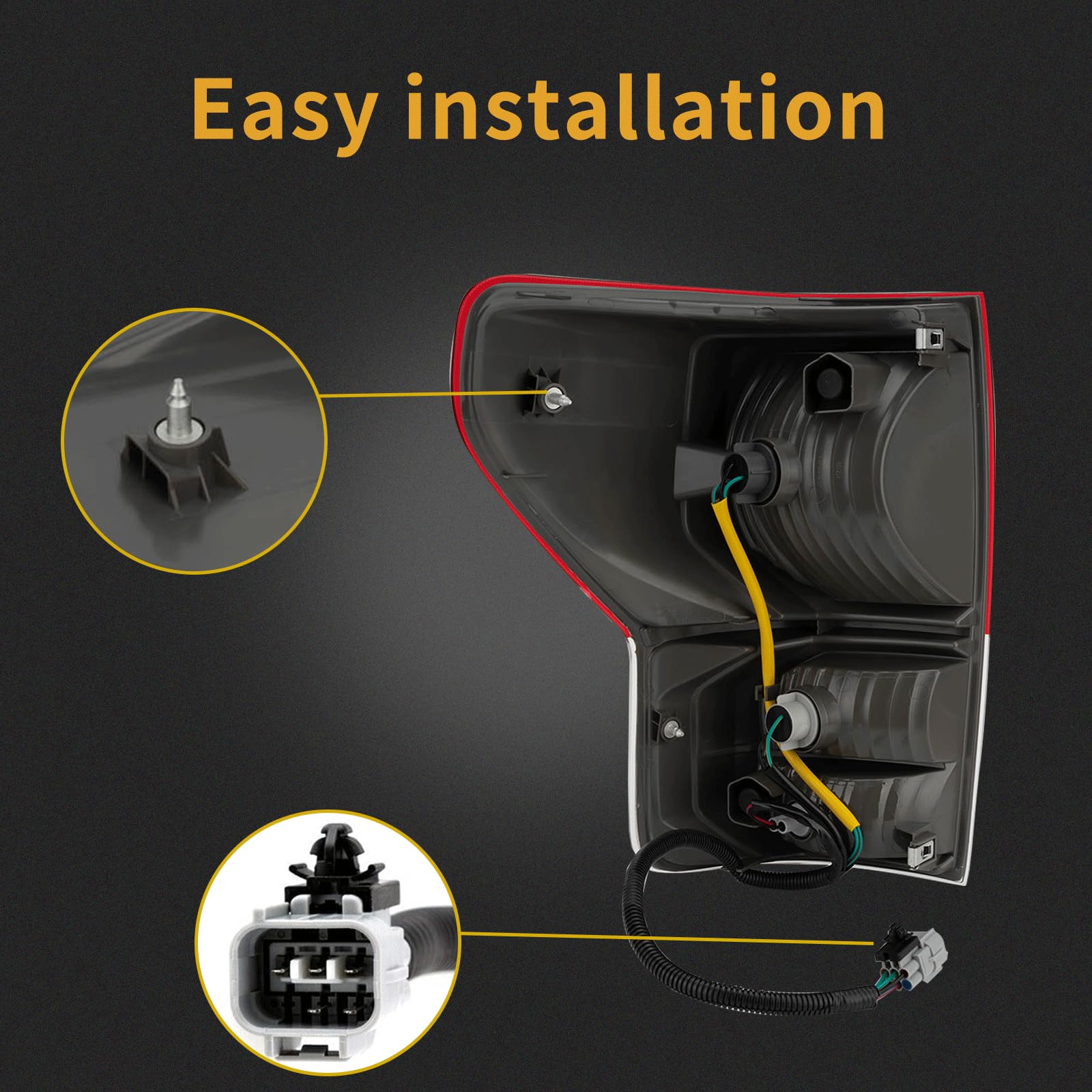 MiKaFex clear red lens tail light maintains bright signaling in all weather