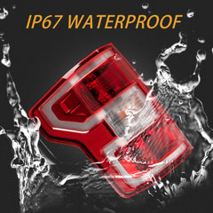 MiKaFex halogen tail light with clear red lens for Ford F-150 in OE-style
