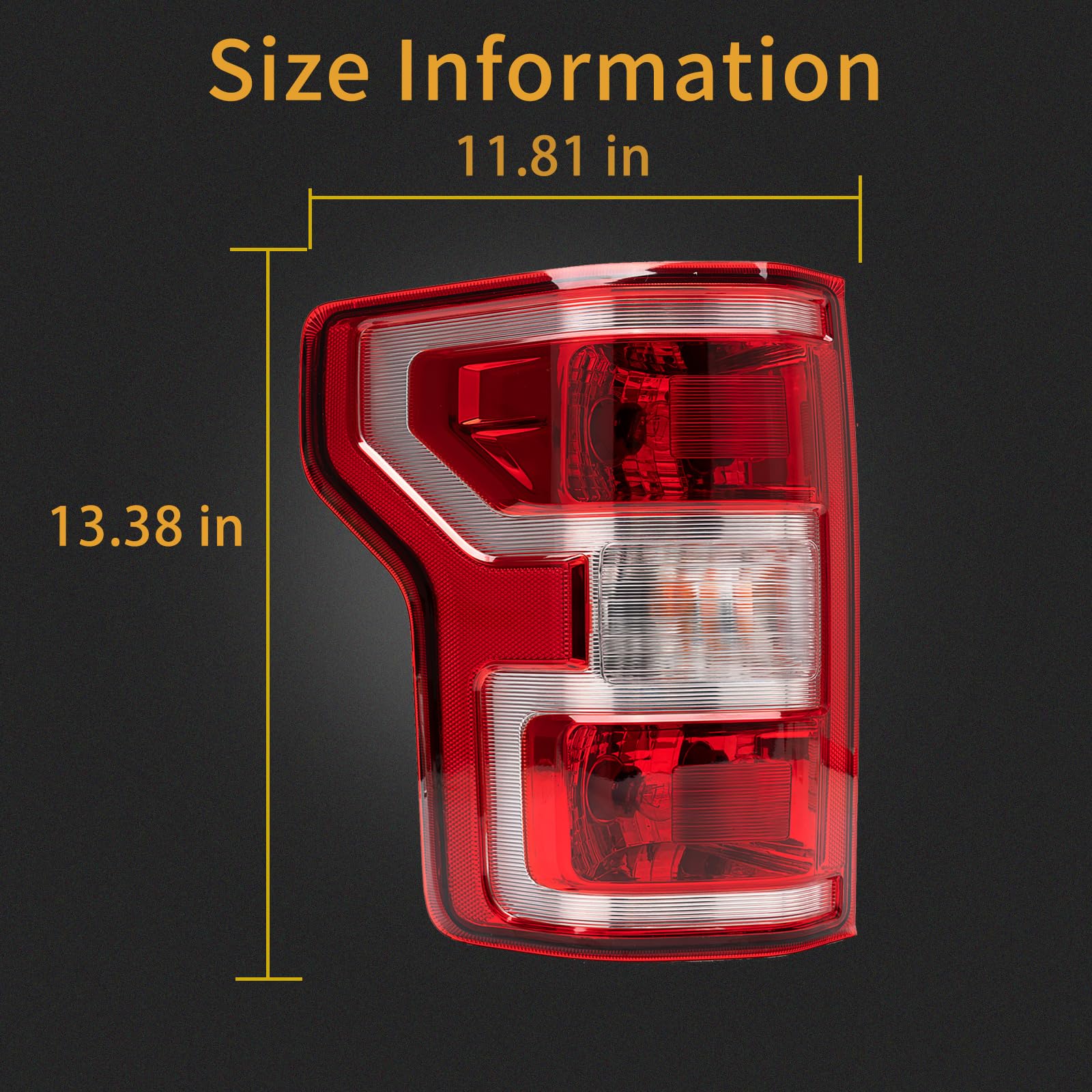 MiKaFex durable ABS plastic tail light built to resist wear and humidity