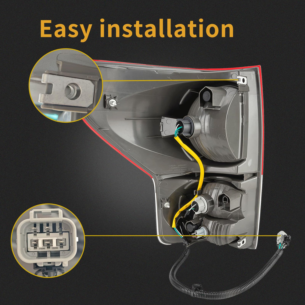 MiKaFex packaging shows 1x tail light right passenger side for straightforward replacement.