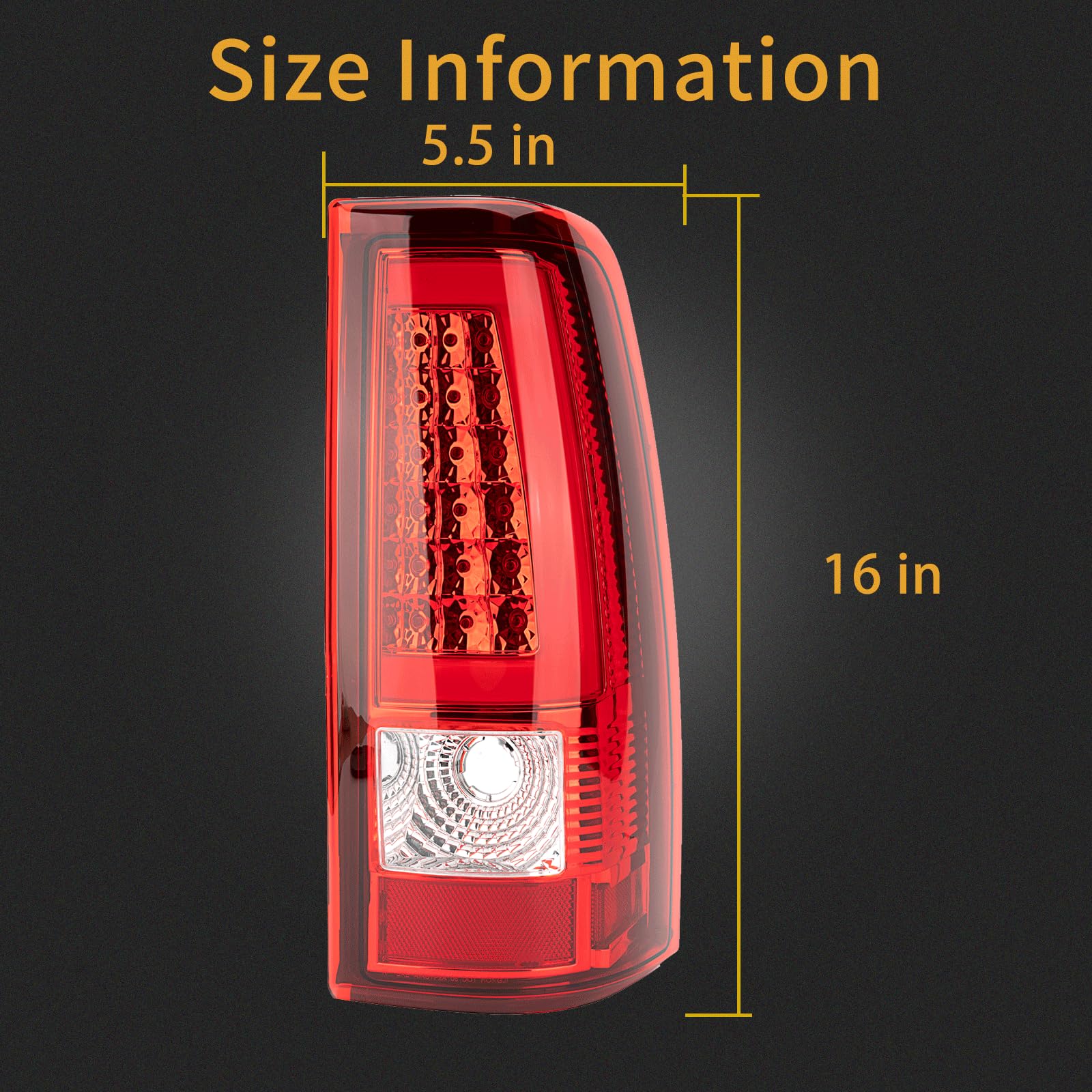 MiKaFex LED rear brake lamp for Chevy Silverado 2003-2006 with integrated wiring.