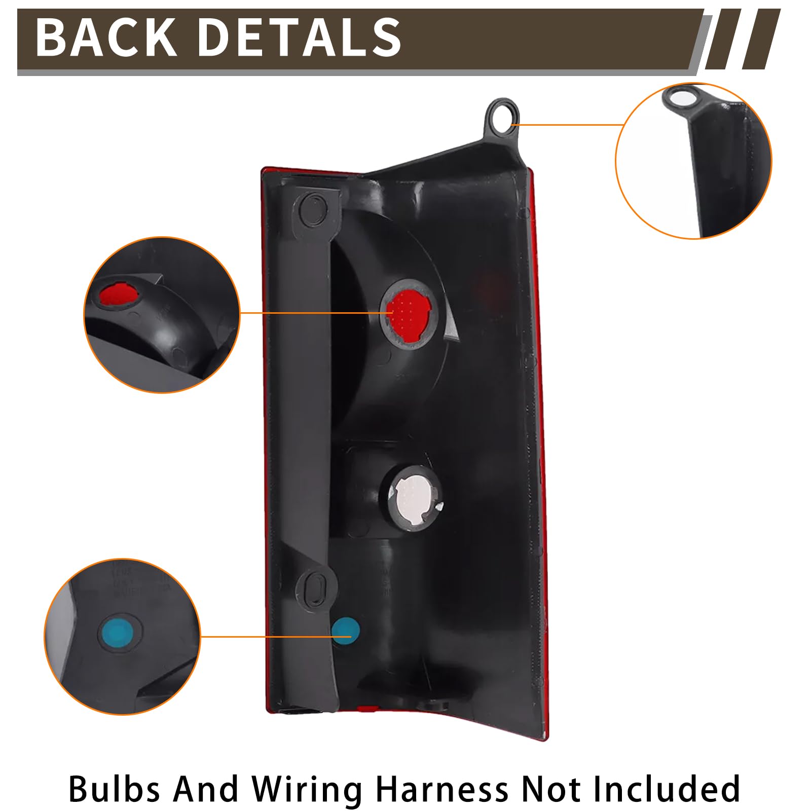 MiKaFex ABS plastic tail light body resists wear and corrosion for longevity