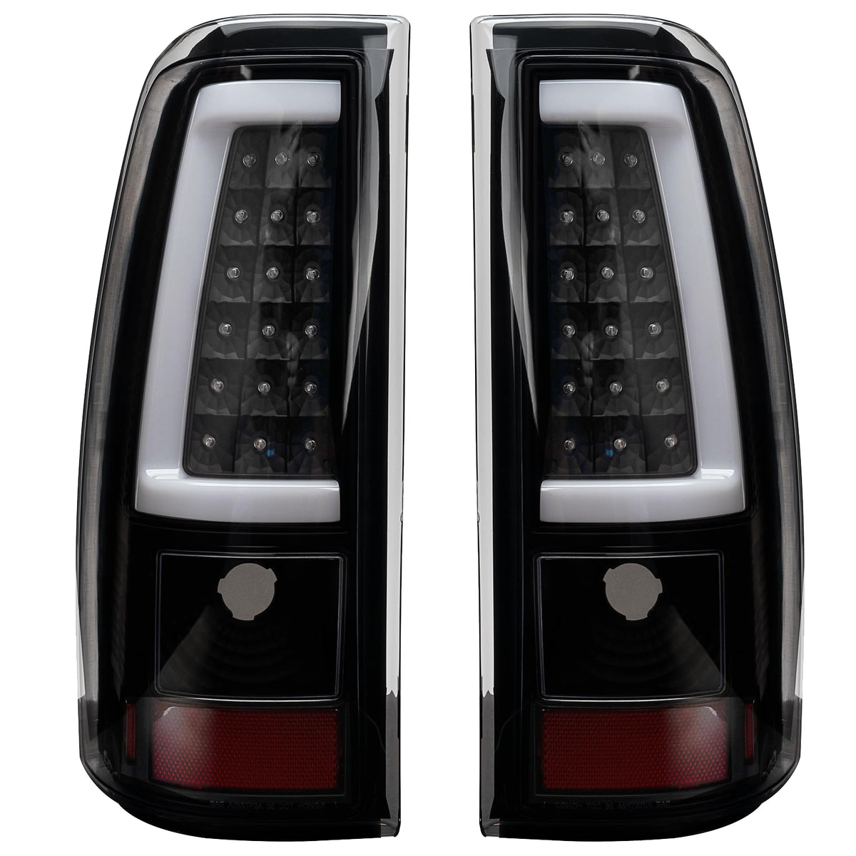 MiKaFex tail light assembly, driver side, smoke black LED for clear visibility and reliable braking.