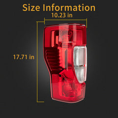 MiKaFex halogen tail-light lens close-up showing durable red lens and clear housing