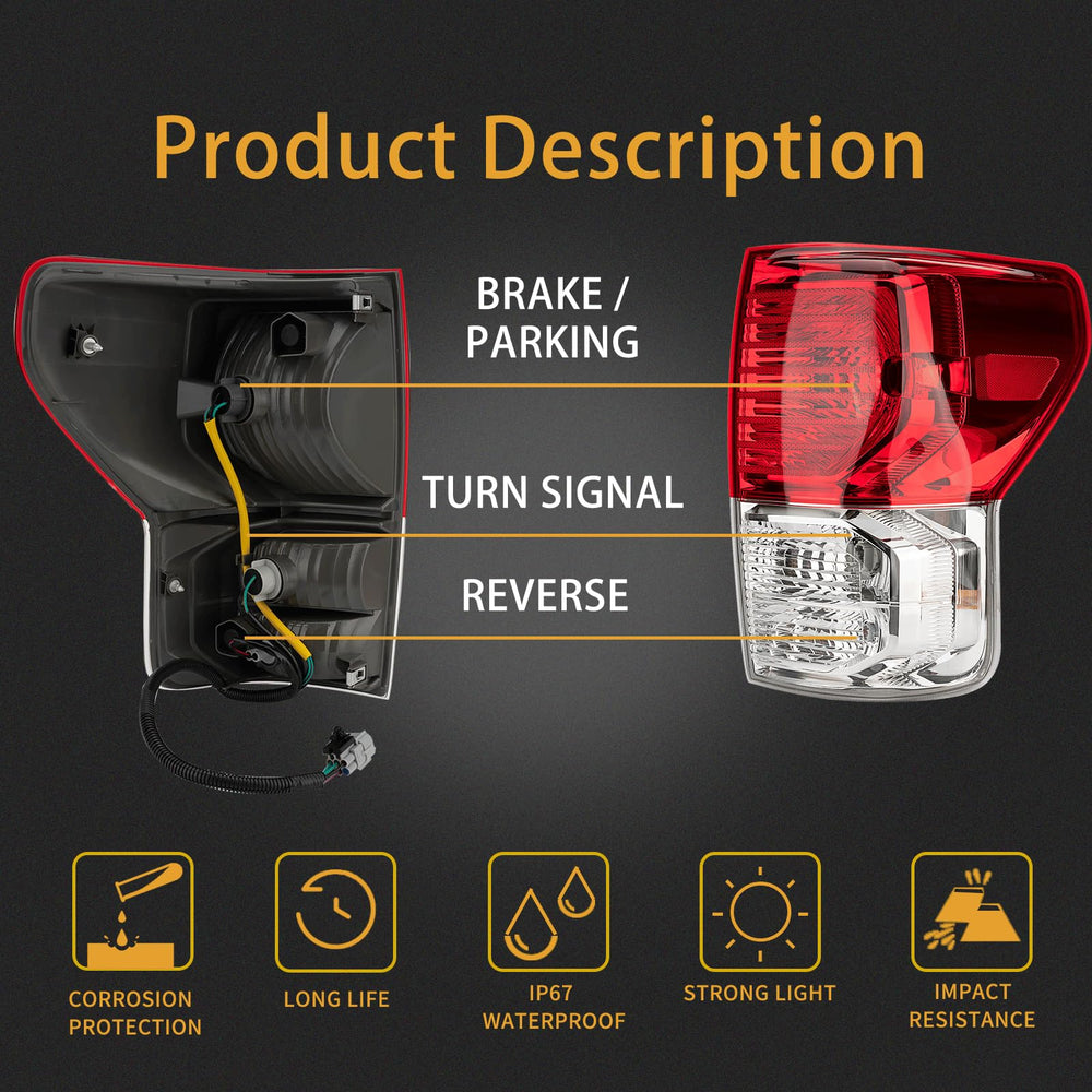 MiKaFex tail light assembly for Toyota Tundra improves signal clarity