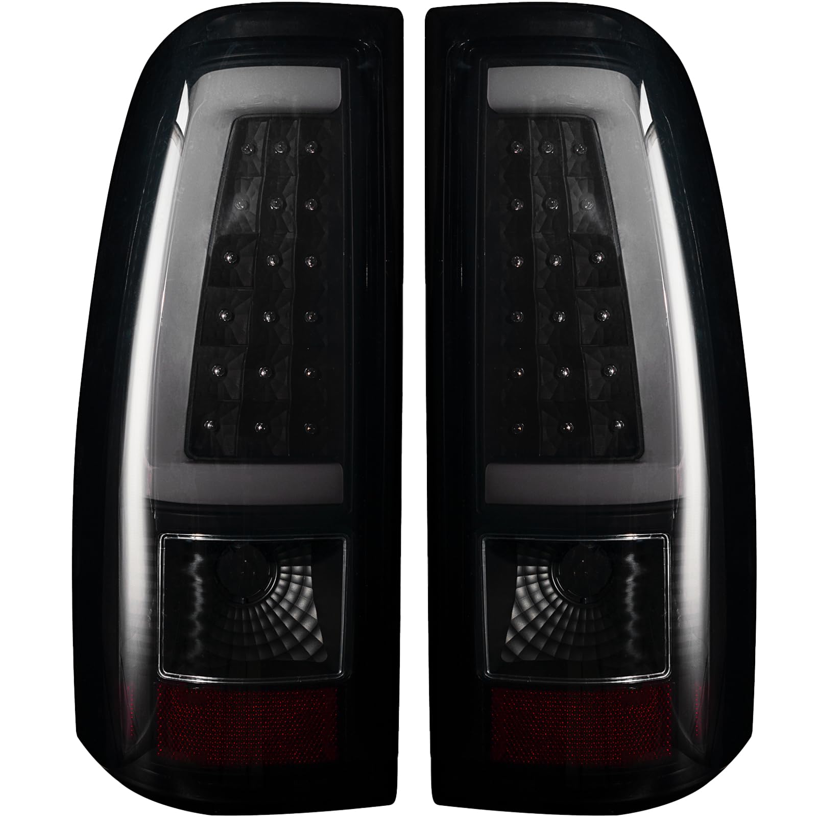 MiKaFex tail light for Chevy Silverado 2003-2006 driver side with LED smoke lens