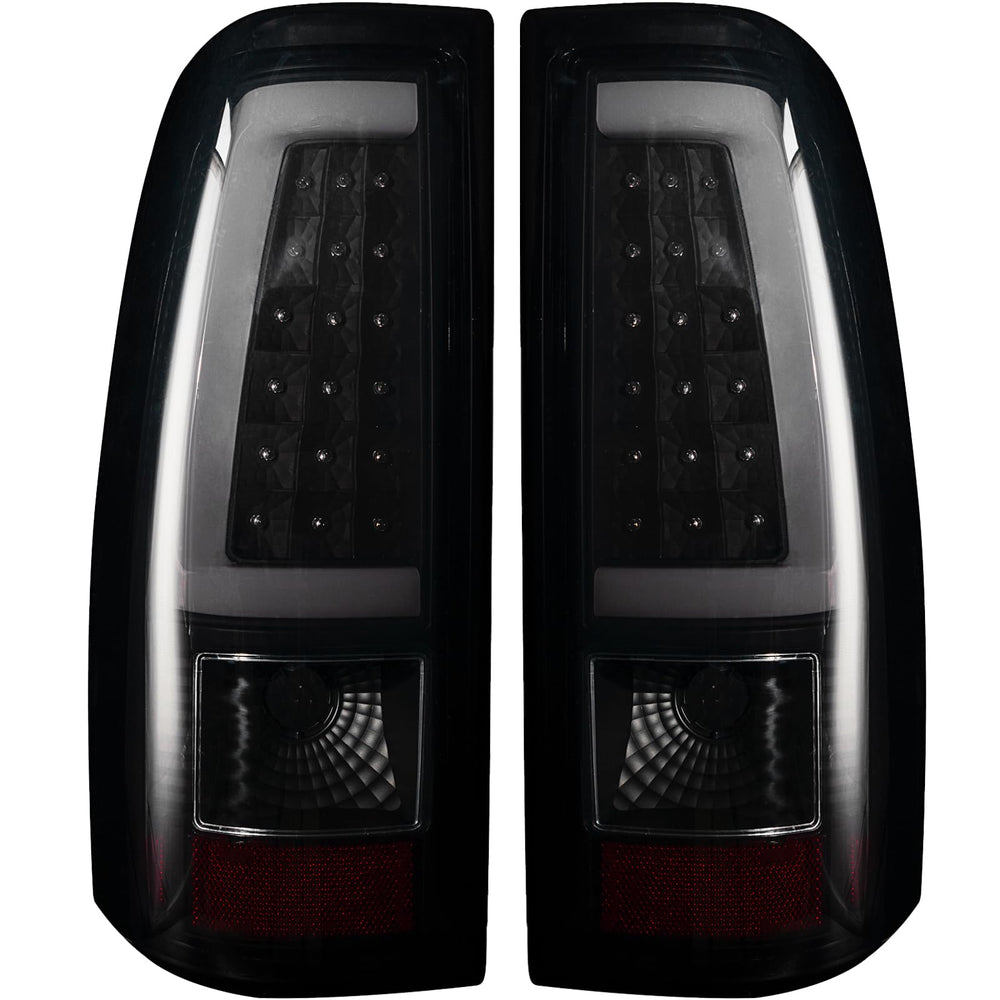 MiKaFex tail light for Chevy Silverado 2003-2006 driver side with LED smoke lens