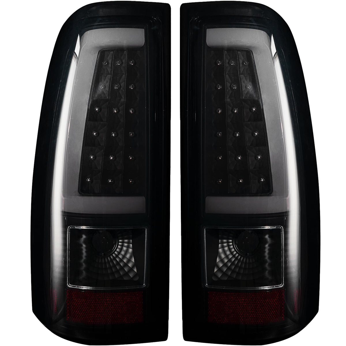 MiKaFex tail light for Chevy Silverado 2003-2006 driver side with LED smoke lens