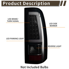 MiKaFex tail light for Chevy Silverado 2003-2006 passenger side with smoke lens