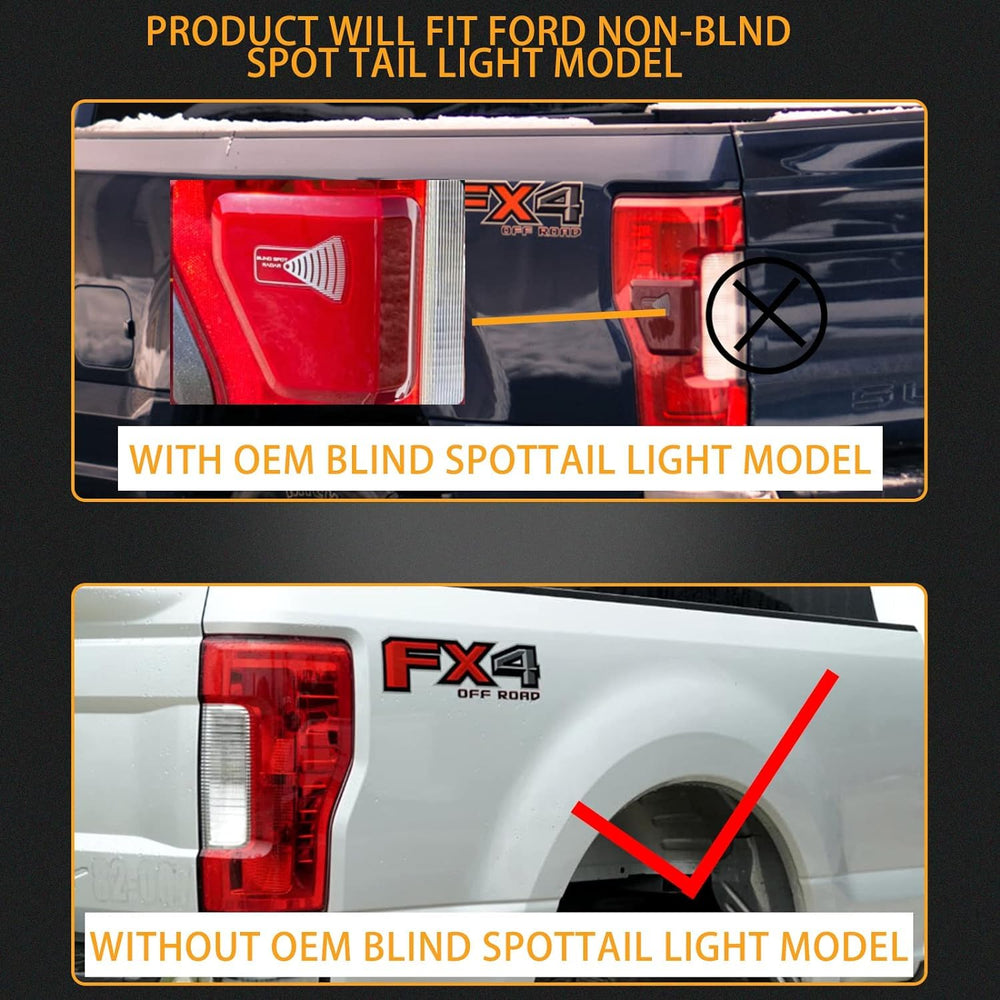 MiKaFex tail light clear red lens close-up showing durable lens
