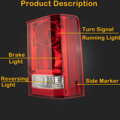 MiKaFex rear brake lamp for Honda Pilot 2009-2015 with bulb inside