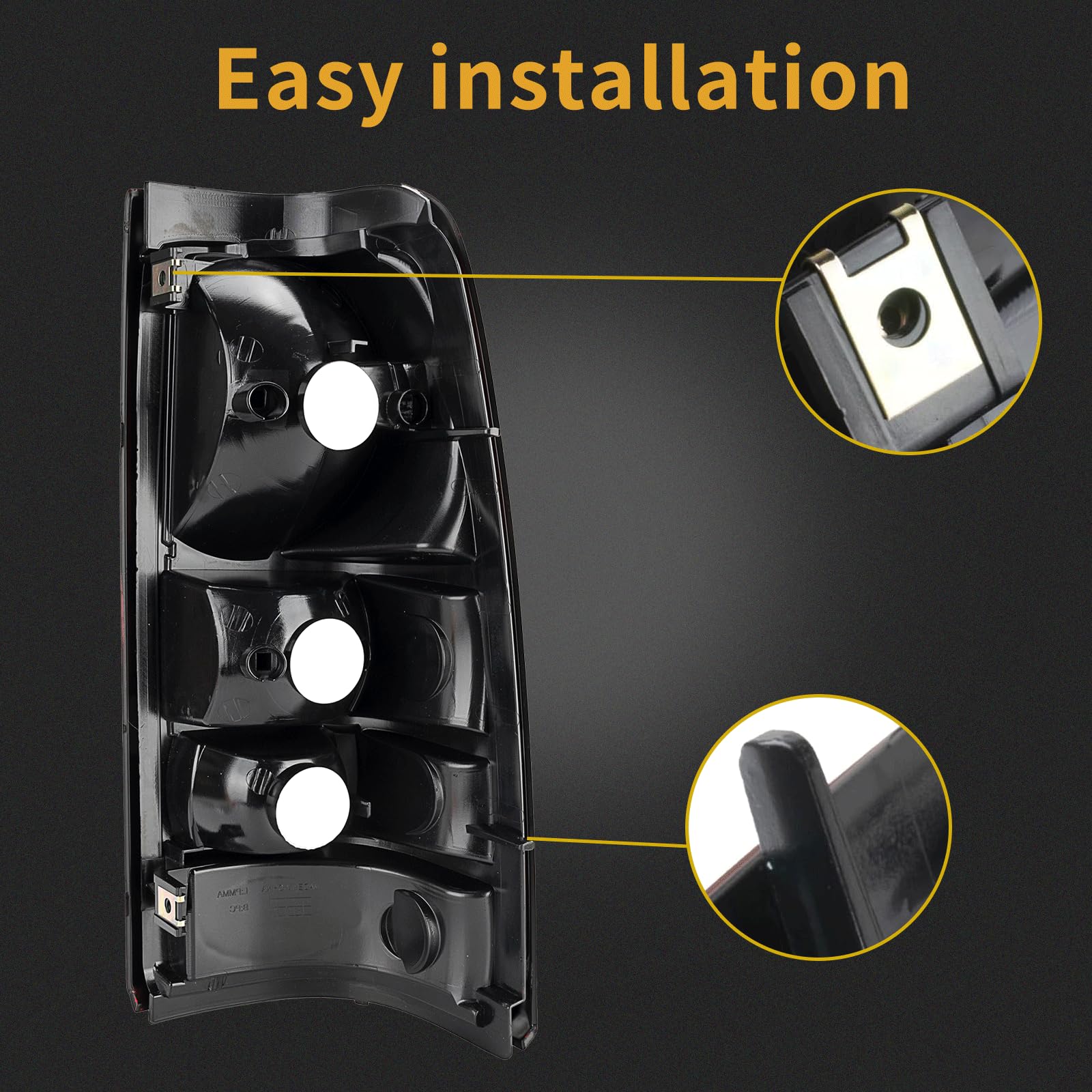 MiKaFex tail-light housing featuring black edge design for modern truck aesthetics.
