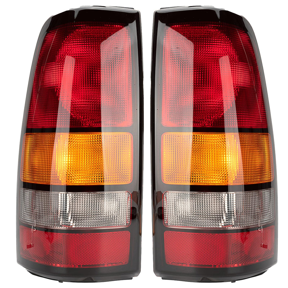 MiKaFex tail-light housing with red lens for Chevy Silverado boosts visibility and styling.