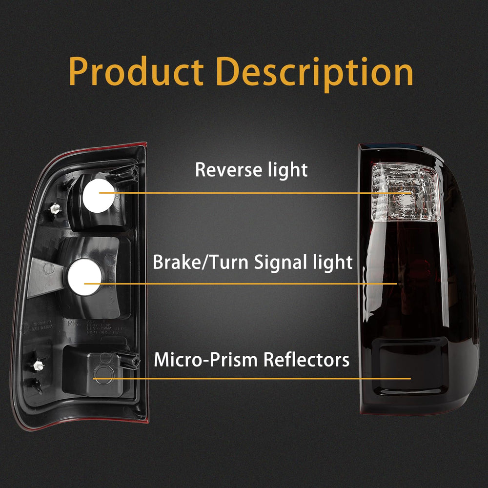 MiKaFex passenger side tail-light with smoke red lens for OEM look.