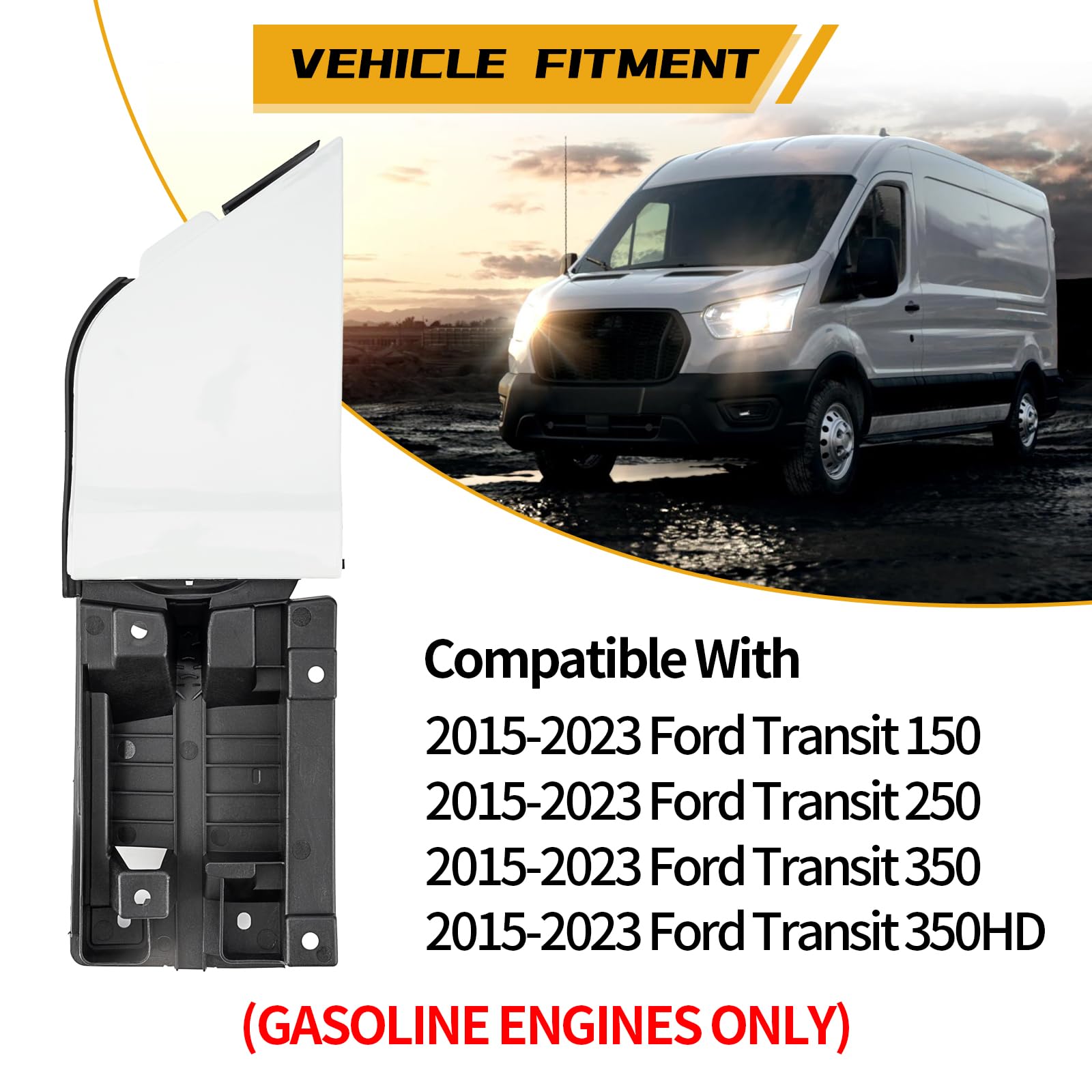 MiKaFex Transit fuel door pocket assembly—precise replacement fit
