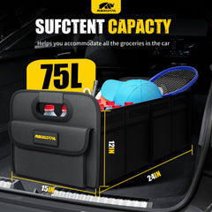 MIKKUPPA car trunk organizer 75L unfolded to maximize space