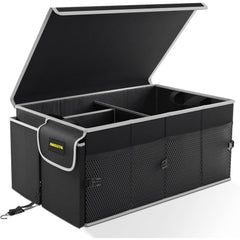 MIKKUPPA car trunk organizer lid keeps items secure during transport.
