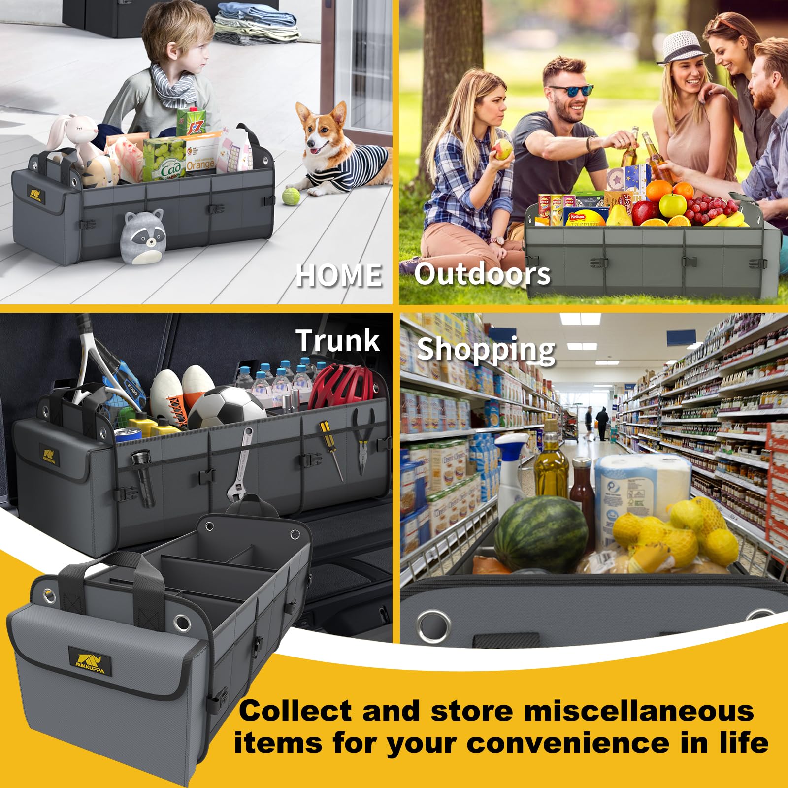MIKKUPPA collapsible design folds flat for easy SUV storage