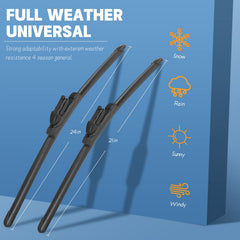 MIKKUPPA Malibu no-streak wipers with graphite rubber for smooth wipes
