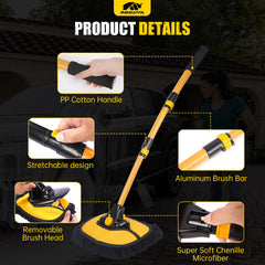 MIKKUPPA scratch-free chenille head protects paint while lifting dirt