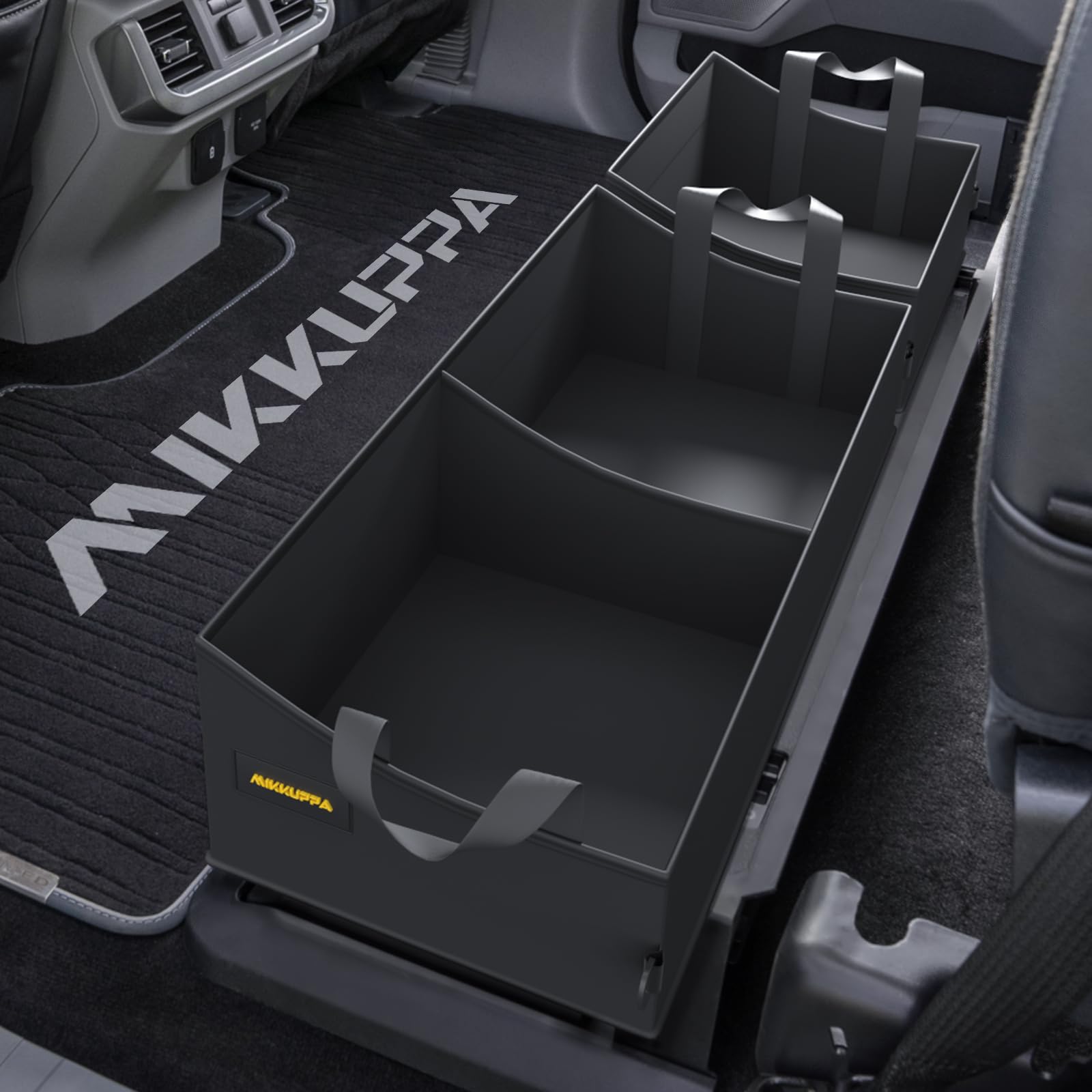 MIKKUPPA under-seat storage fits full-size Ford trucks, maximizing hidden space under the seat