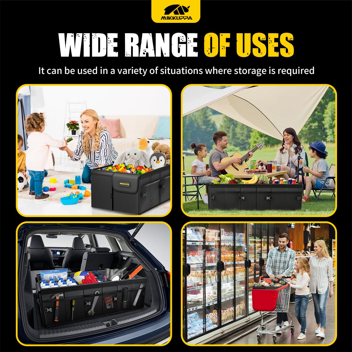 MIKKUPPA durable oxford fabric resists wear for long-lasting car storage.