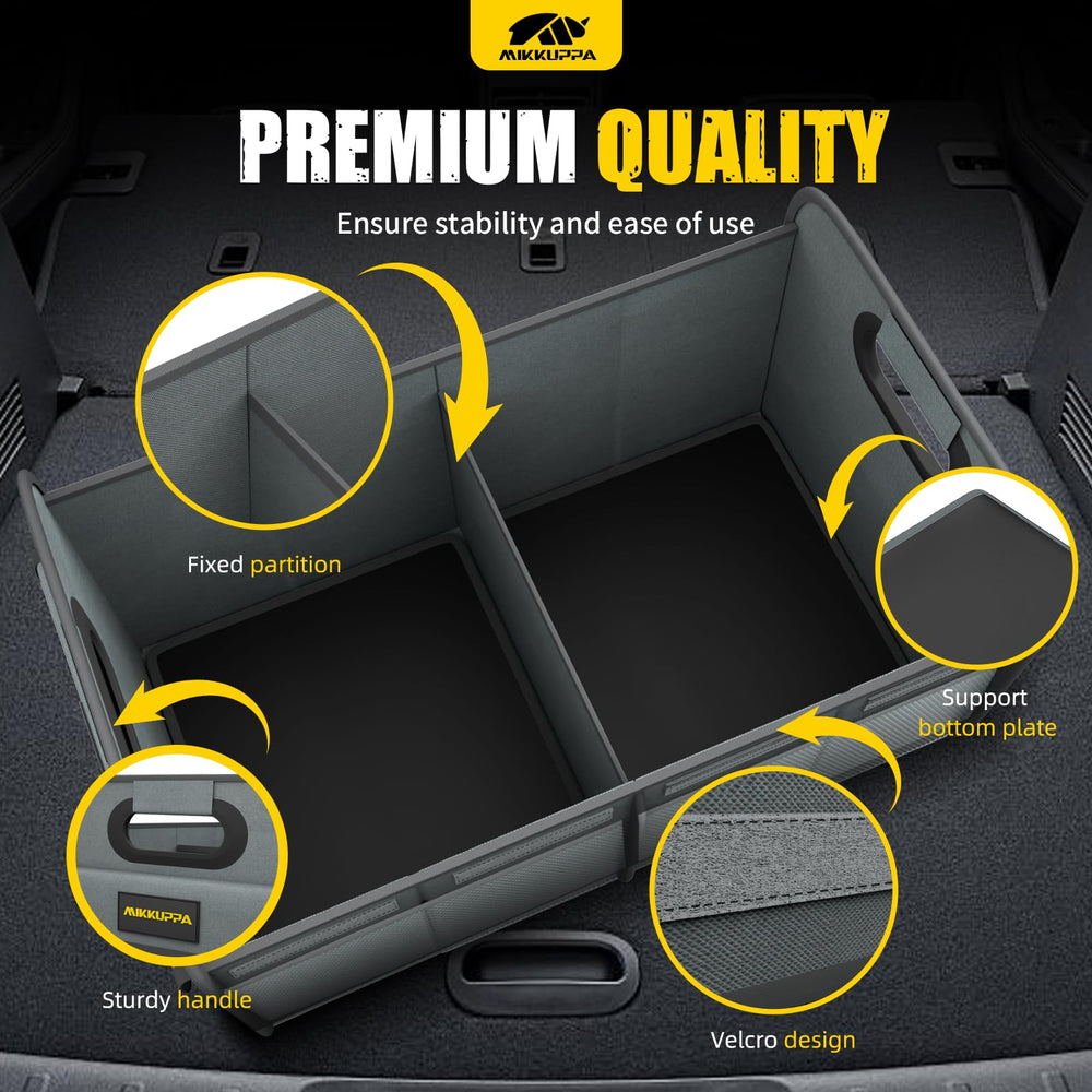 MIKKUPPA trunk organizer with external pockets for quick-access essentials.
