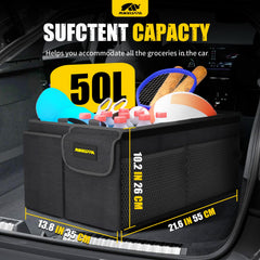 MIKKUPPA trunk organizer with non-slip bottom prevents shifting during drives.