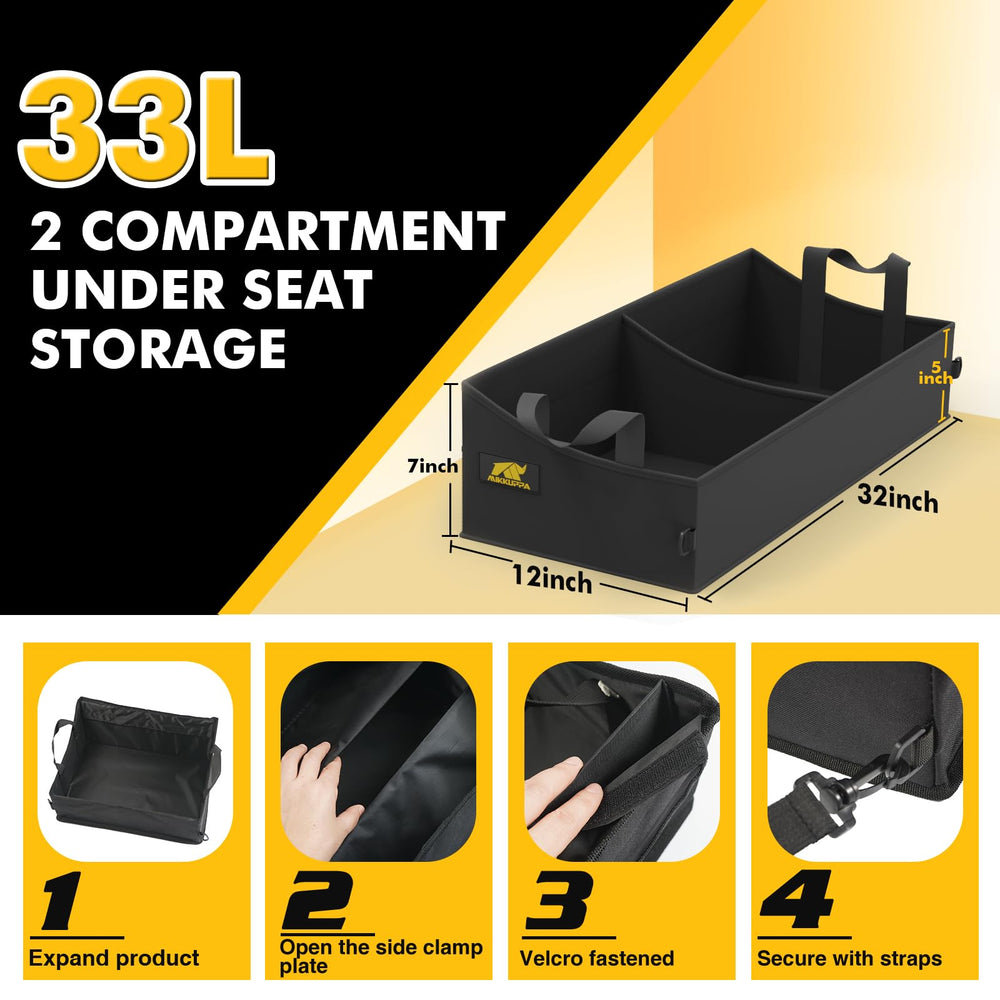 MIKKUPPA under-seat storage with detachable hard board maintains form