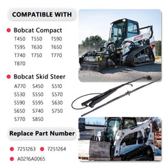 MIKODA wiper blade kit for Bobcat compatibility enables smooth blade action.