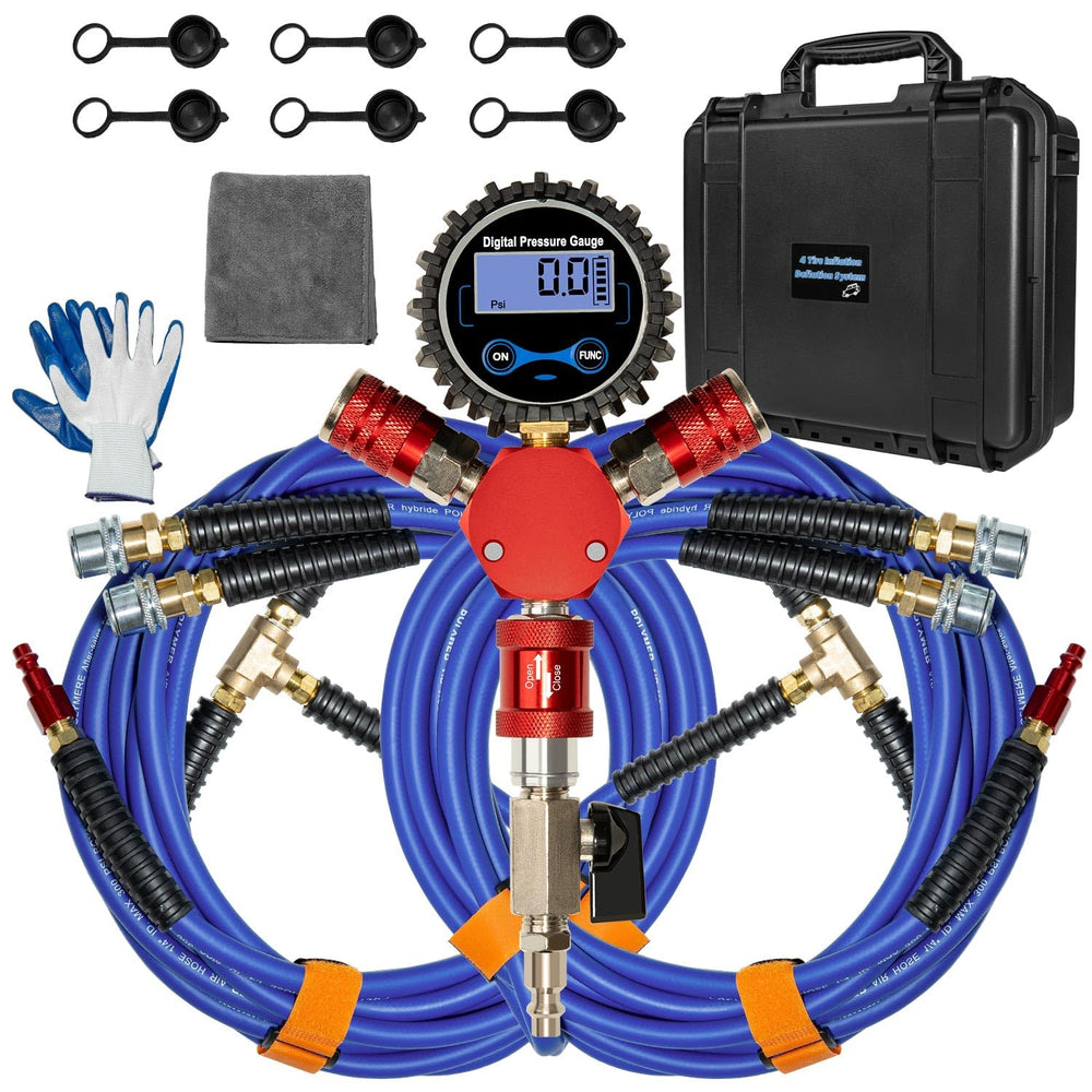 MILADO 4-Way Tire Inflation System front view showing compact, portable design for on-the-go tire care
