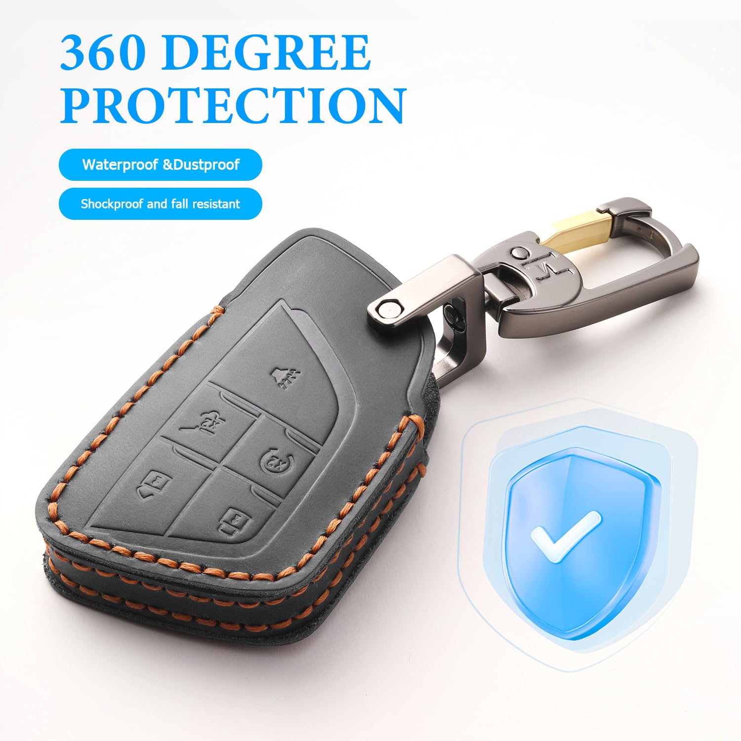 MILD EAST 1:1 fit leather fob cover ensures easy button access.
