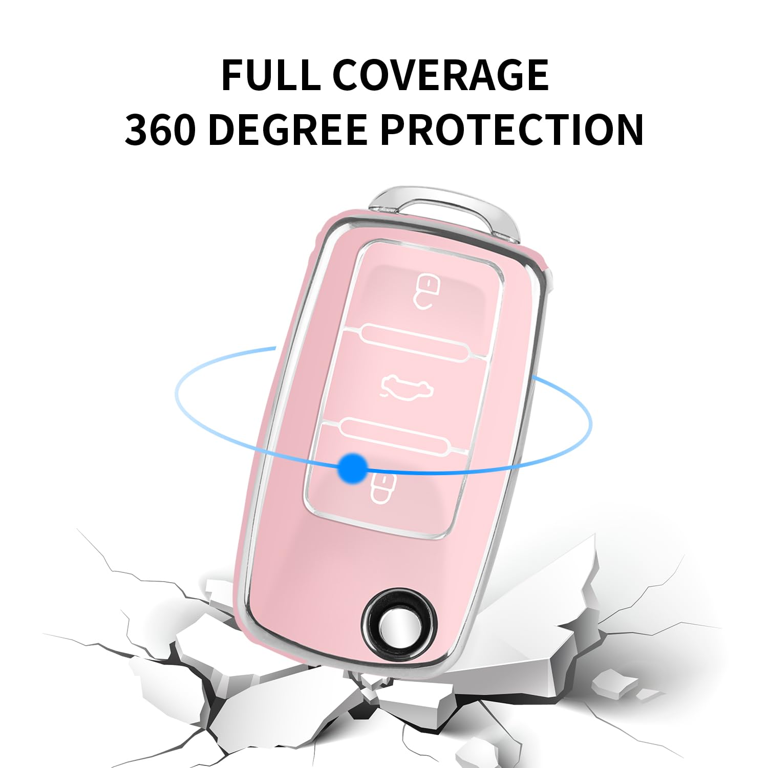 MILD EAST anti-lost D-ring keeps your VW fob secure